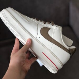 Giay AF1 Trang Nau White Brown