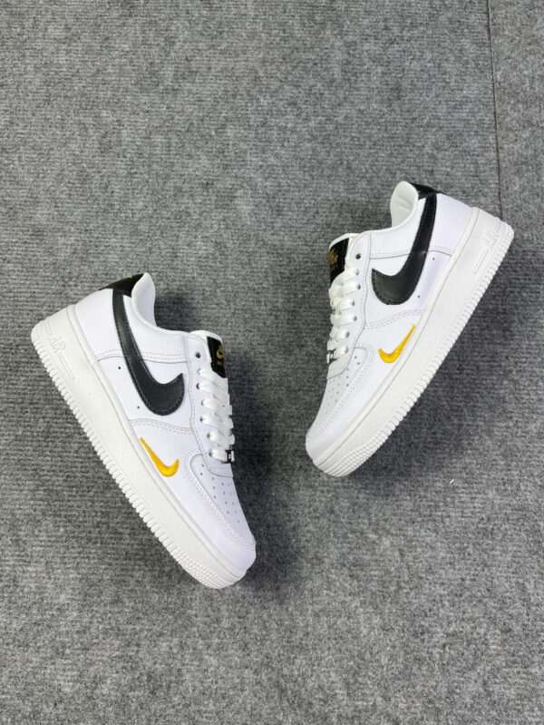 Nike Air Force 1 White Black Gold AF1 Low 07 Essential