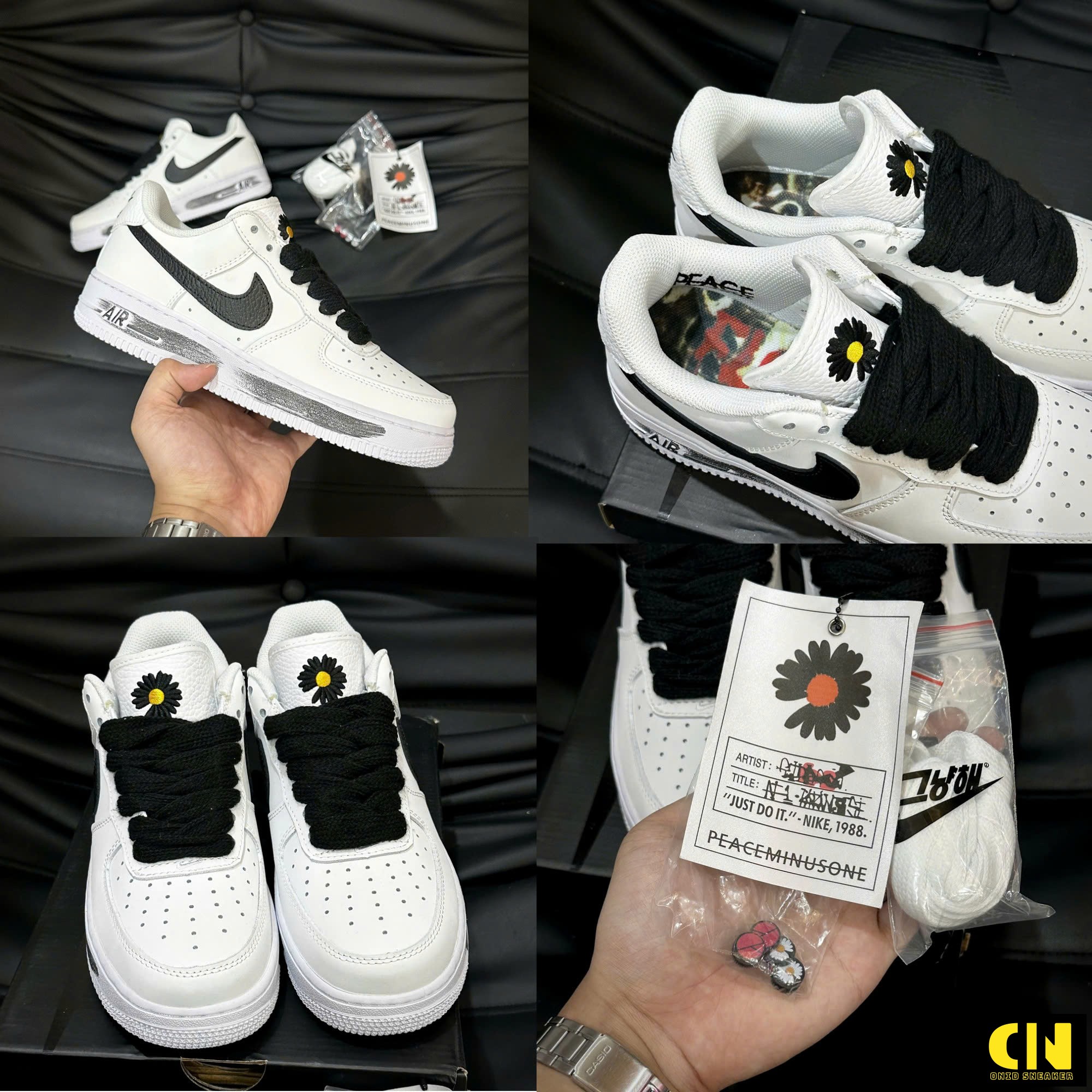 Giày Af1 G-Dragon Para-Noise 2.0 Trắng Cúc Họa Mi Bản Đẹp Giày AF1 G-Dragon Para-Noise 2.0 Trắng Cúc Họa Mi Bản Đẹp