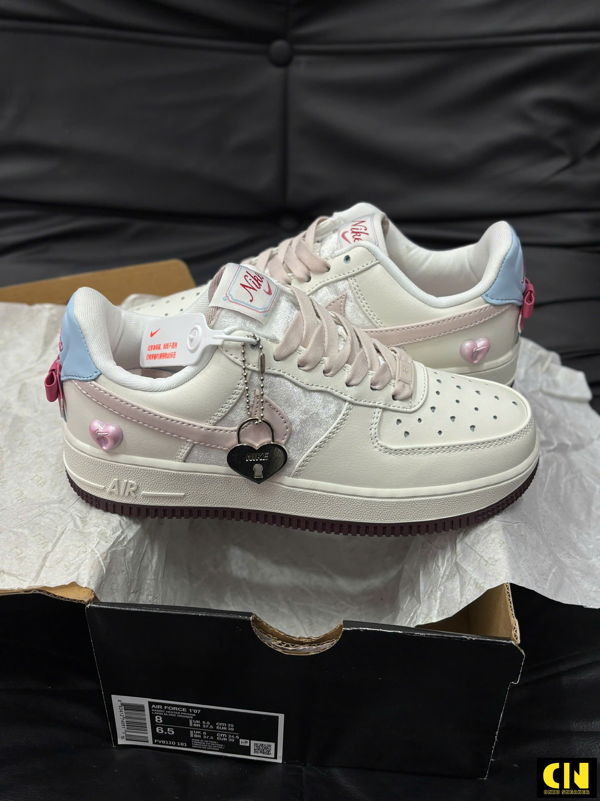 Giày Af1 Valentine 2026 Trắng Hồng Xanh Trái Tim Giày AF1 Valentine 2026 Trắng Hồng Xanh Trái Tim