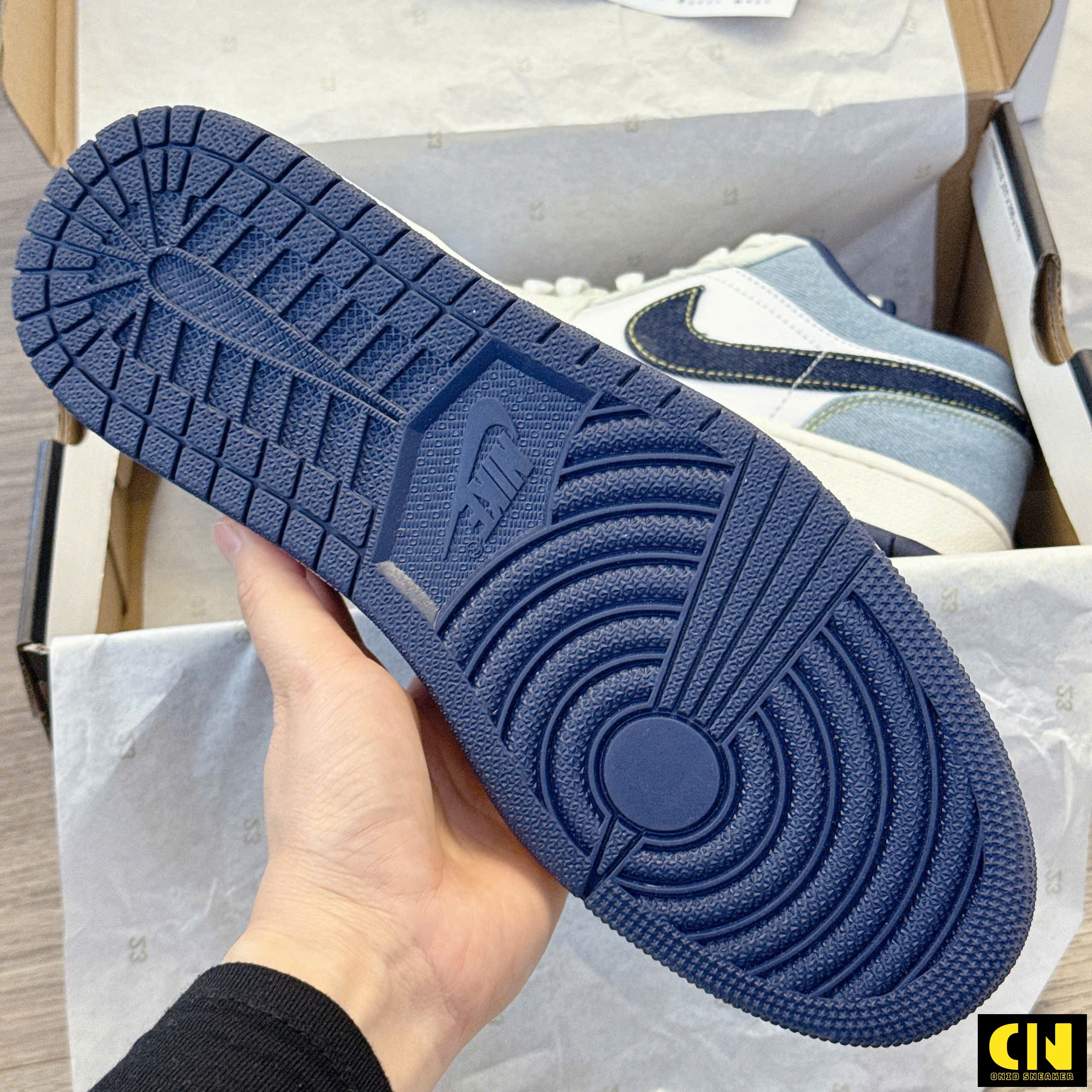 Giày Jd1 Cổ Thấp Light Denim White Blue Giày JD1 Cổ Thấp Light Denim White Blue