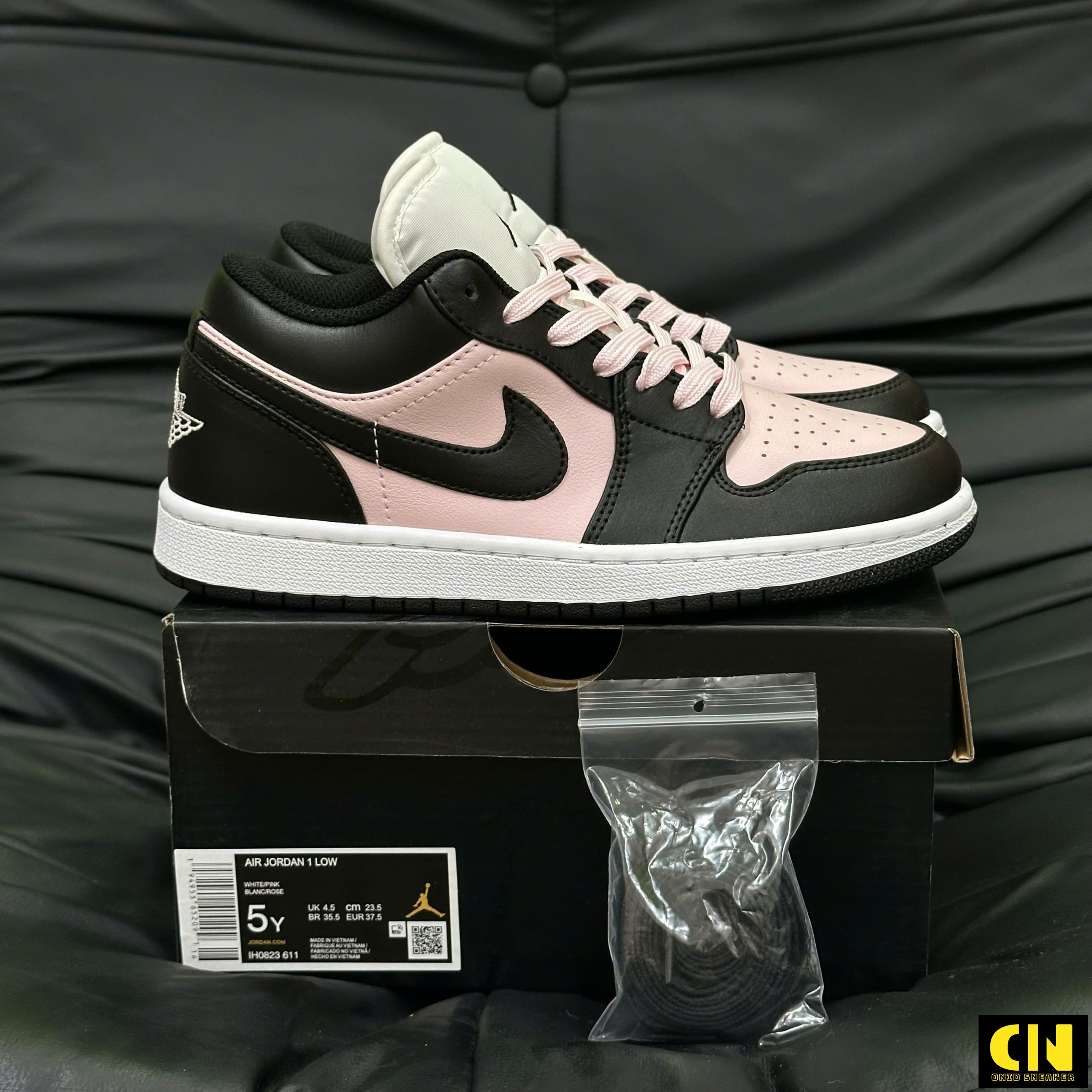 Giày Jd1 Cổ Thấp Pink Foam White Pink Black Giày JD1 Cổ Thấp Pink Foam White Pink Black