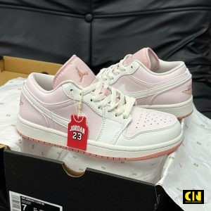 Giay Jd1 Co Thap Pinka White Pink Trang Hong Giày JD1 Cổ Thấp Pinka White Pink Trắng Hồng