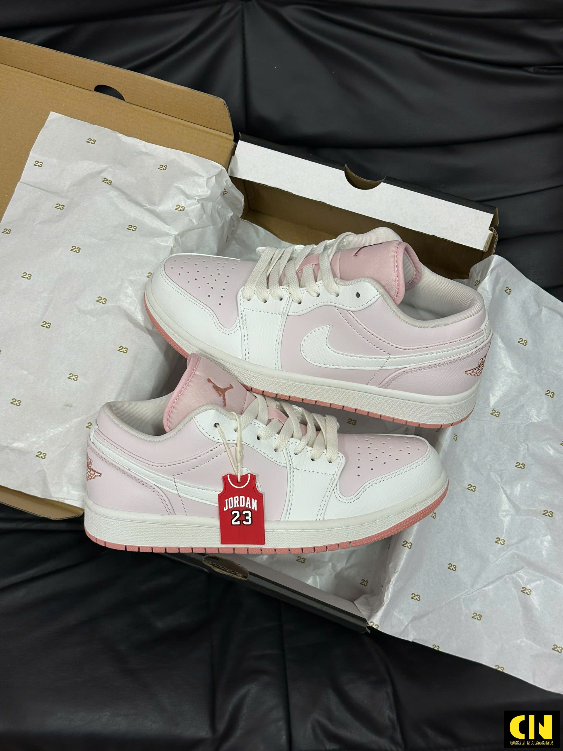 Giày Jd1 Hồng Trắng Cổ Thấp Giày JD1 Hồng Trắng Cổ Thấp