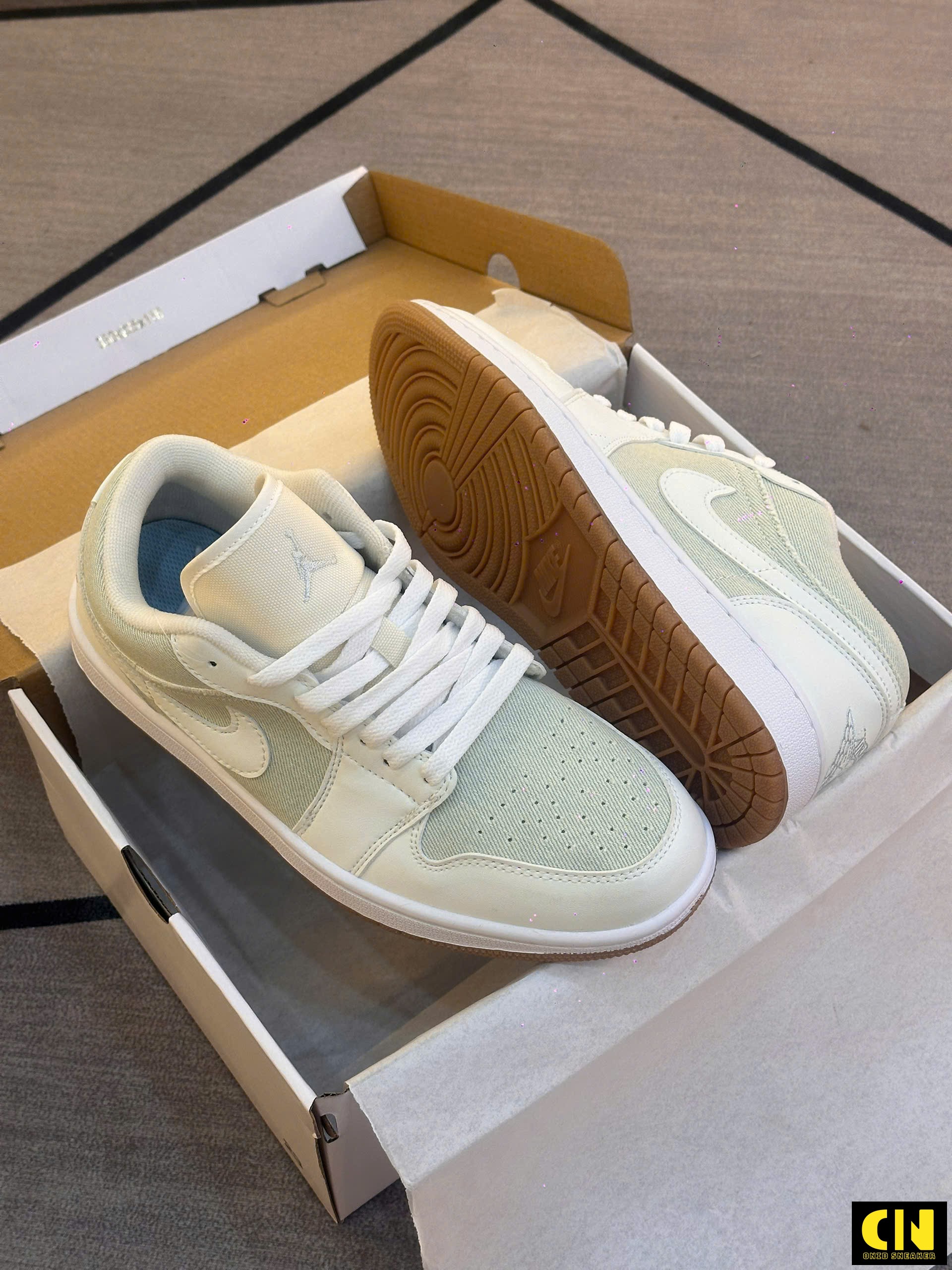 Giày Jd1 Panda Denim White Grey High Quality Giày JD1 Panda Denim White Grey High Quality