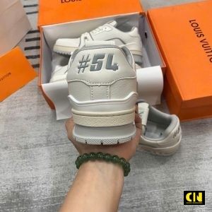 Giay Lv Trainer 54 Phoi Mau Xam Trang Classic Giày LV Trainer 54 Phối Màu Xám Trắng Classic