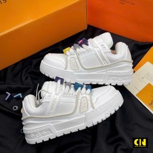 Giay Louis Vuitton Lv Trainer Maxi White Cream Giày Louis Vuitton LV Trainer Maxi White Cream