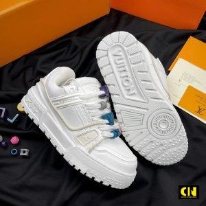 Giay Louis Vuitton Lv Trainer Maxi White Cream Classic Leather Giày Louis Vuitton LV Trainer Maxi White Cream Classic Leather