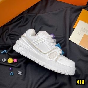 Giay Louis Vuitton Lv Trainer Maxi White Cream Heritage Edition Giày Louis Vuitton LV Trainer Maxi White Cream Heritage Edition
