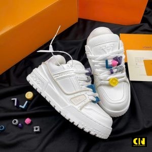 Giay Louis Vuitton Lv Trainer Maxi White Cream Onid Sneaker Giày Louis Vuitton LV Trainer Maxi White Cream Onid Sneaker