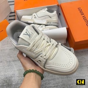 Giay Louis Vuitton Lv Trainer White Gray Sneakers Giày Louis Vuitton LV Trainer White Gray Sneakers