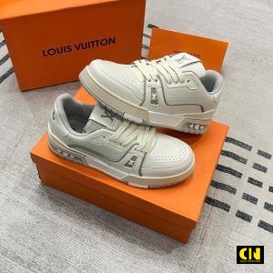 Giay Louis Vuitton Lv Trainer White Signature Giày Louis Vuitton LV Trainer White Signature
