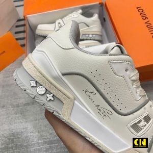 Giay Louis Vuitton Lv Trainer Xam Trang Giày Louis Vuitton LV Trainer Xám Trắng
