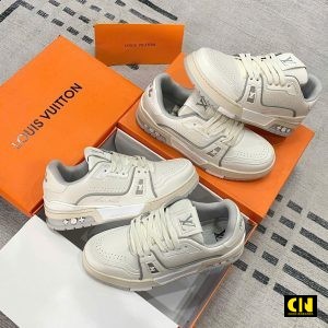 Giay Louis Vuitton Lv Trainer Xam Trang Fullbox Giày Louis Vuitton LV Trainer Xám Trắng Fullbox