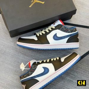 Giay Nike Air Jordan 1 Low Blue Sashiko Giày Nike Air Jordan 1 Low Blue Sashiko