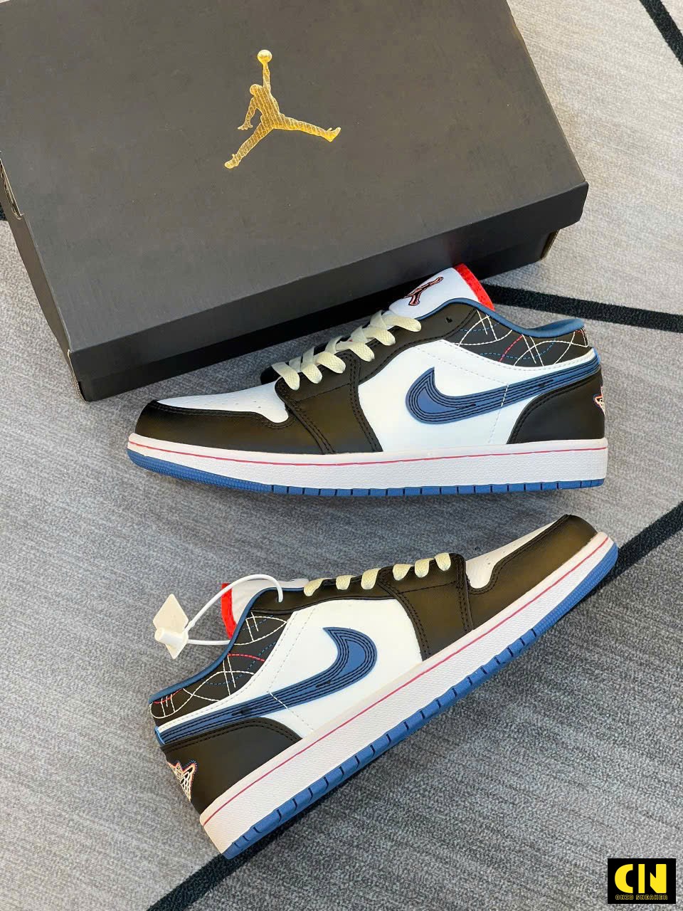 Giày Nike Air Jordan 1 Low Blue Sashiko Giày Nike Air Jordan 1 Low Blue Sashiko