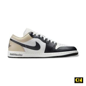 Giay Nike Air Jordan 1 Low Gs White Rattan Off Noir 553560 153 Giày Nike Air Jordan 1 Low GS White Rattan Off-Noir 553560-153