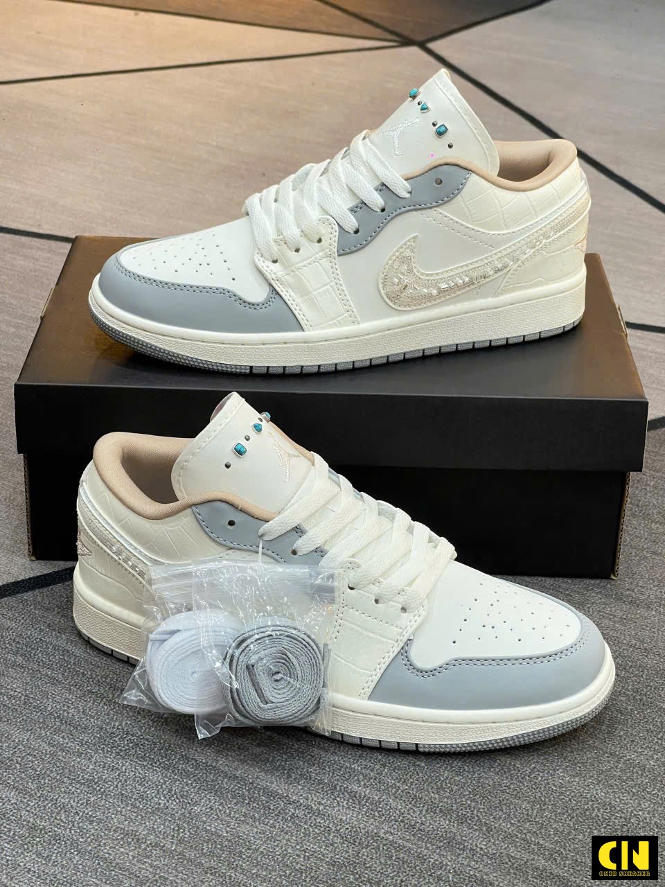 Giày Nike Air Jordan 1 Low Sail Soft Pearl Giày Nike Air Jordan 1 Low Sail Soft Pearl