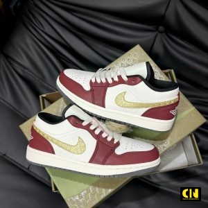 Giay Nike Air Jordan 1 Low Trang Do Rong Vang Giày Nike Air Jordan 1 Low Trắng Đỏ Rồng Vàng
