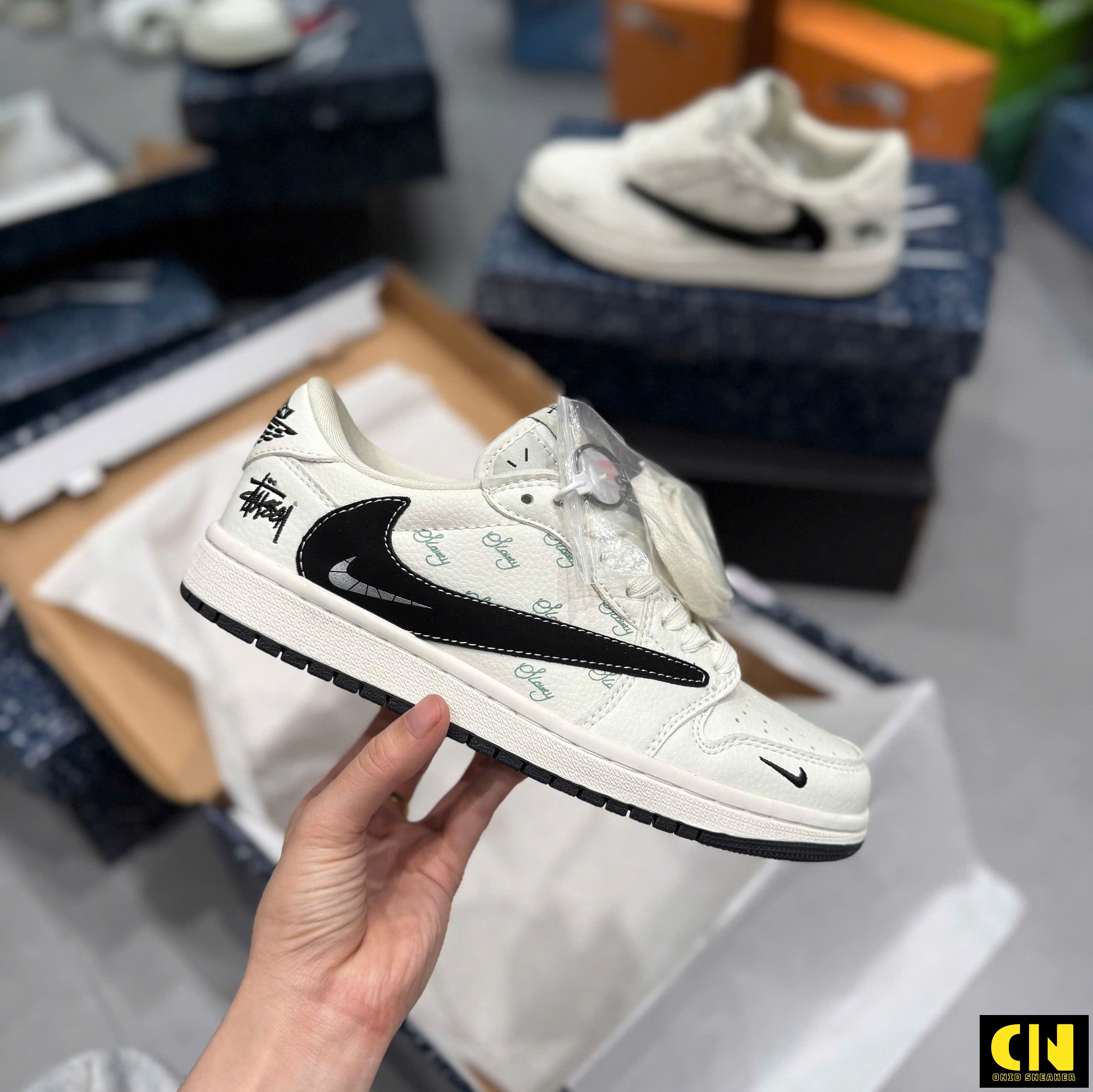 Giày Nike Air Jordan 1 Low Travis Scott Stussy Cactus Jack Giày Nike Air Jordan 1 Low Travis Scott Stussy Cactus Jack