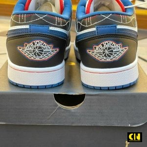 Giay Nike Jordan 1 Low Blue Red Sashiko Giày Nike Jordan 1 Low Blue Red Sashiko