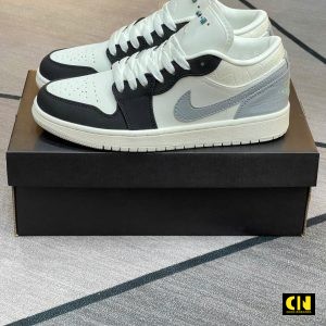 Giay Nike Jordan 1 Low Sail Light Smoke Grey Dinh Da Copy Giày Nike Jordan 1 Low Sail Light Smoke Grey Đính Đá