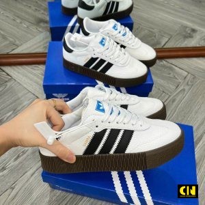Giay Adidas Sambarose Cloud White Brown Giày Adidas Sambarose Cloud White Brown