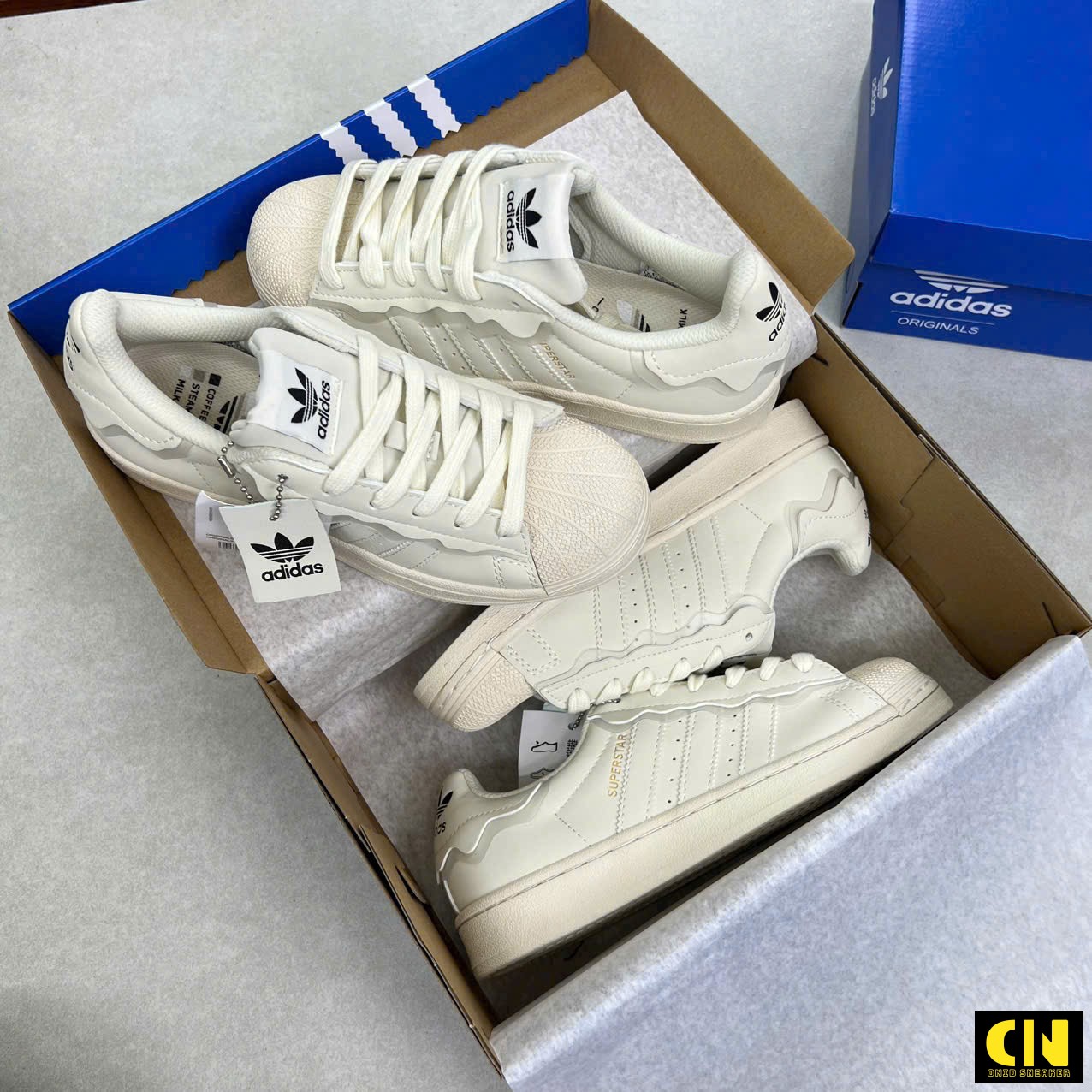 Giày Adidas Superstar Creamy Like Auth Giày Adidas Superstar Creamy Like Auth