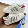 Giay Adidas Superstar Dior Phoi Mau Trang Xam Do Giày Adidas Superstar Dior Phối Màu Trắng Xám Đỏ
