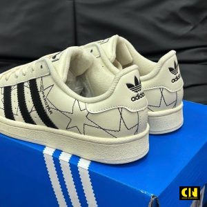 Giay Adidas Superstar Ii Trang Kem Den Giày Adidas Superstar II Trắng kem Đen