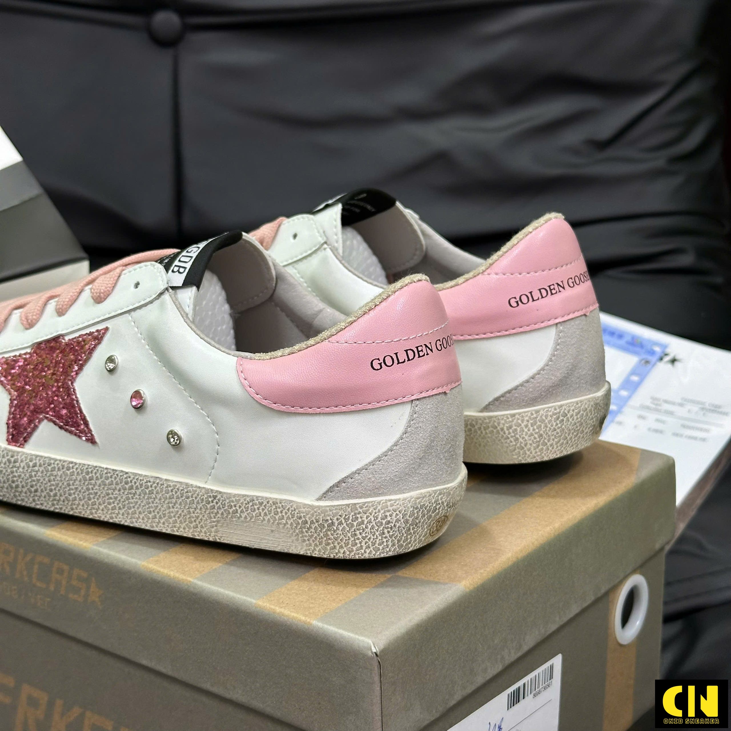 Giày Ggdb Superstar Pink Star Giày GGDB Superstar Pink Star