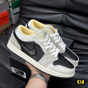 Giay Jd1 Beaded Swoosh Den Xam Giày JD1 Beaded Swoosh Đen Xám