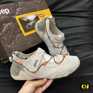 Giay Jeep Mary Jane Sandals Outdoor Grey Orange Giày Jeep Mary Jane Sandals Outdoor Grey Orange