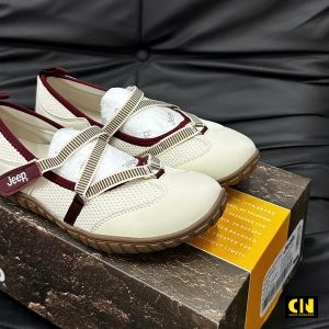 Giay Jeep Outdoor Low Top Beige Red Giày Jeep Outdoor Low Top Beige Red