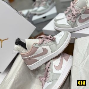 Giay Jordan 1 Low Mau Hong Rose Gray Giày Jordan 1 Low Màu Hồng Rose Gray