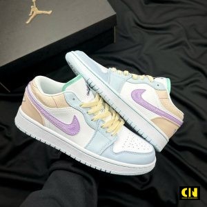 Giay Jordan 1 Low Multi Color Phoi Mau Sashiko Xanh Hong Giày Jordan 1 Low Multi Color Phối Màu Sashiko Xanh Hồng