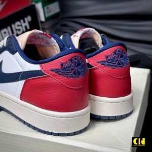 Giay Jordan 1 Low Og Howard Trang Navy Do Full Box Giày Jordan 1 Low OG Howard Trắng Navy Đỏ Full Box