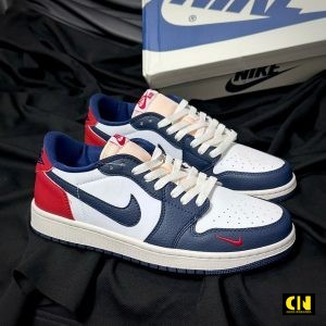 Giay Jordan 1 Low Og Howard University Xanh Navy Got Do Giày Jordan 1 Low OG Howard University Xanh Navy Gót Đỏ