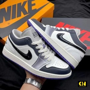 Giay Jordan 1 Low Se Punk Rock Mau Trang Tim Giày Jordan 1 Low SE Punk Rock Màu Trắng Tím