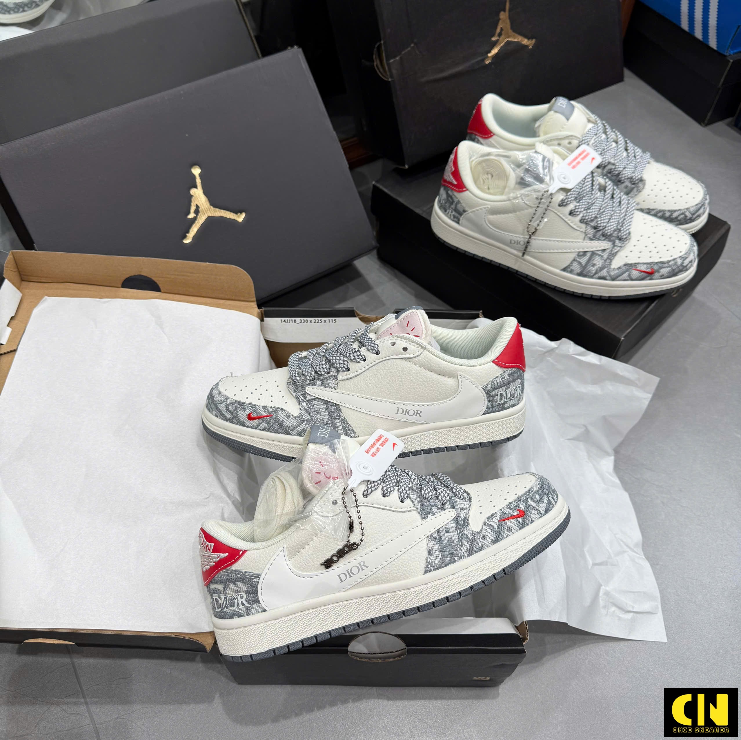 Giày Jordan 1 Low Travis Scott Off White Grey Red Giày Jordan 1 Low Travis Scott Off White Grey Red