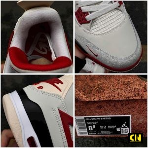 Giay Jordan 4 Brick After Brick Trang Do Full Box Giày Jordan 4 Brick After Brick Trắng Đỏ Full Box