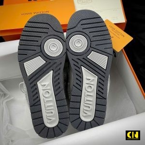 Giay Lv Trainer Trang Xam Giày LV Trainer Trắng Xám