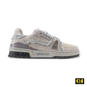 Giay Louis Vuitton Lv Denim White Gray Trang Xam Giày Louis Vuitton LV Denim White Gray Trắng Xám