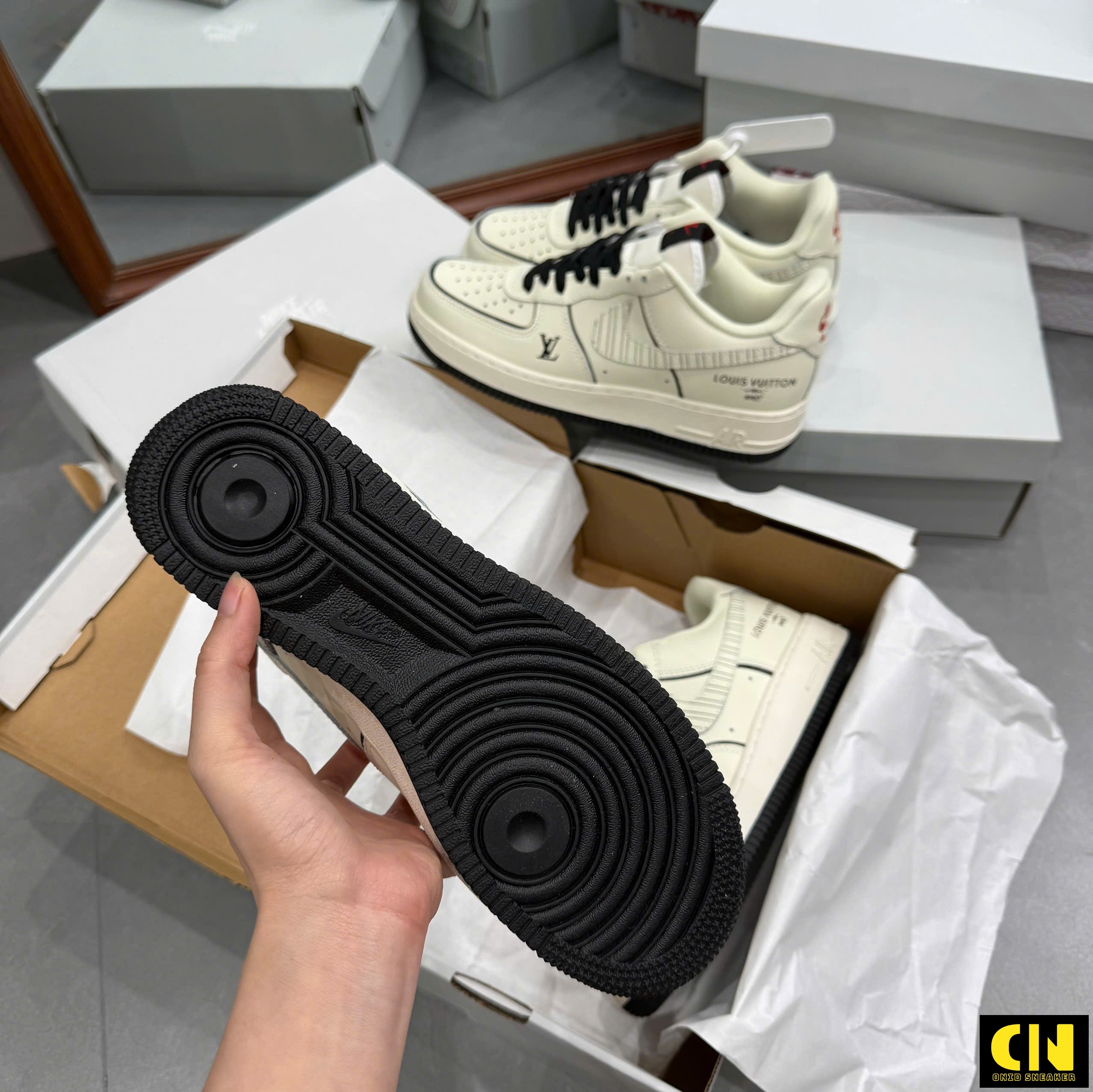 Giày Nike Af1 Lv Beige Black Red Cream Giày Nike AF1 LV Beige Black Red Cream