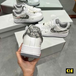 Giay Nike Air Force 1 Dior Trang Xam Giày Nike Air Force 1 Dior Trắng Xám