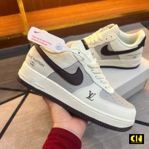 Giay Nike Air Force 1 Louis Vuitton Lv Cream Brown Giày Nike Air Force 1 Louis Vuitton LV Cream Brown