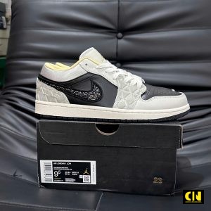 Giay Nike Air Jordan 1 Low Beaded Swoosh Gray Black Giày Nike Air Jordan 1 Low Beaded Swoosh Gray Black