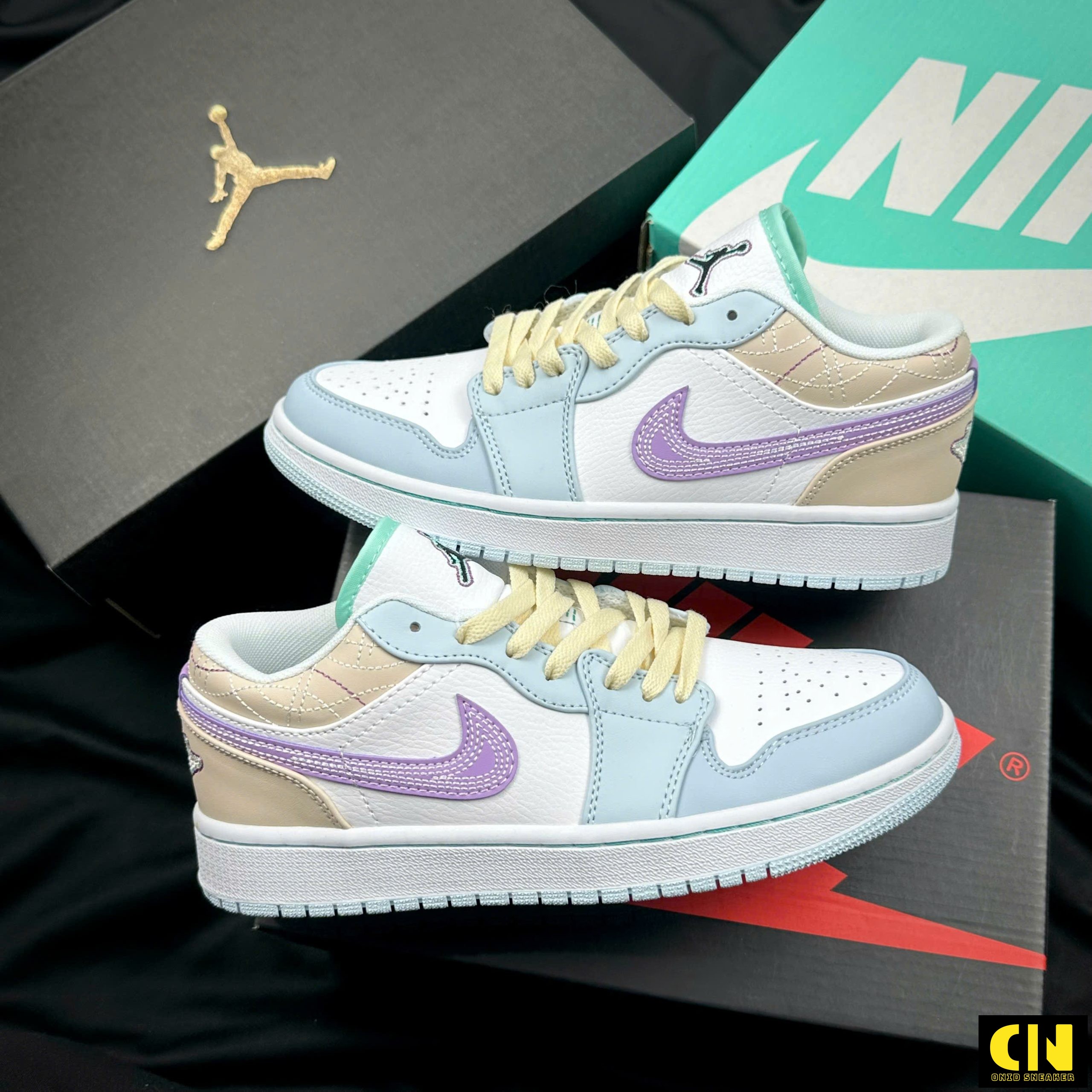 Giày Nike Air Jordan 1 Low Multi Color Sashiko Giày Nike Air Jordan 1 Low Multi Color Sashiko