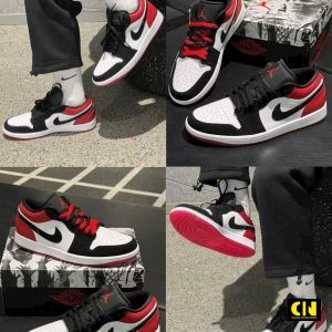 Giay Nike Jordan 1 Low Black Toe 2025 Unisex Giày Nike Jordan 1 Low Black Toe 2025 Unisex