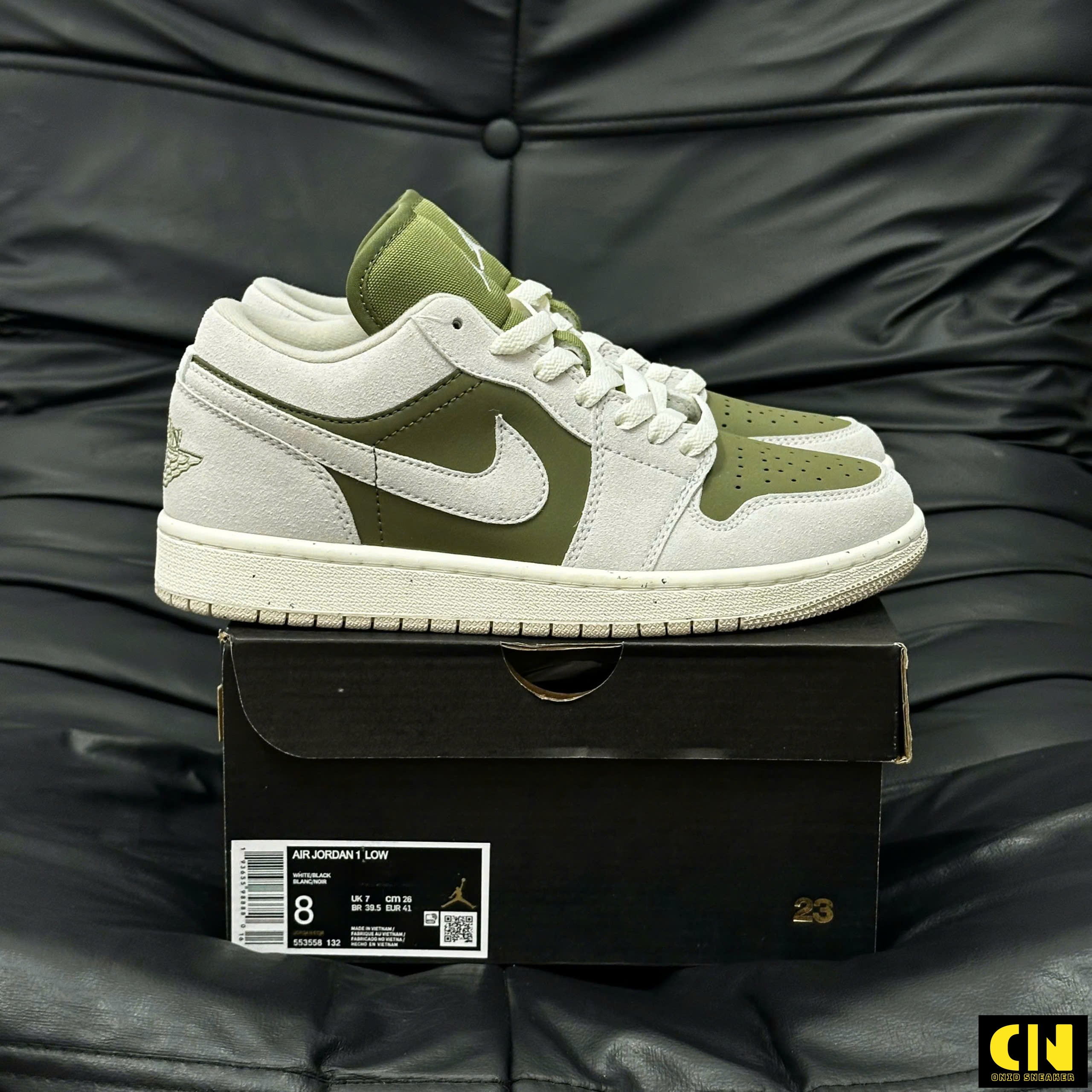 Giày Nike Jordan 1 Low Se Màu Xanh Olive Sail Cao Cấp Giày Nike Jordan 1 Low SE Màu Xanh Olive Sail Cao Cấp